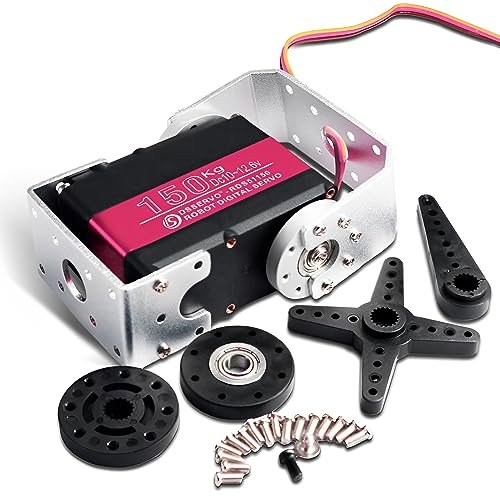 Wishiot RDS51150 150KG Servo Digital Metal Robotic Servo Drill Starter for RC Car High Torque Full Metal Gear Double Shaft Waterproof IP66