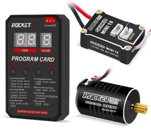 OGRC MINI 2030 1/18 RC Sensored Brushless Racing Motor with 30A ESC LED Program Card Combo for TRX4M 1/18 Scale RC Crawler Upgrade Parts