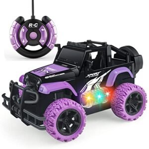 Tcvents Purple 1 20 Scale Remote Control Car for Girls Quarter Scale Rc Racing Toy Vehicles for Kids Age 3 5 to 8 12 Birthday Gift