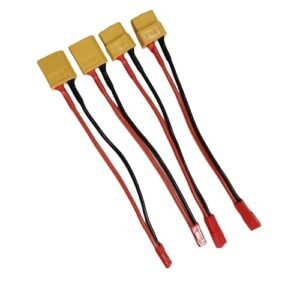 Hengfuntong Elec B6AC B6 Charger RC Battery Adapter XT60 Plug to JST BEC18awg 100mm 4pcs for the Best RC Monster Truck to Buy