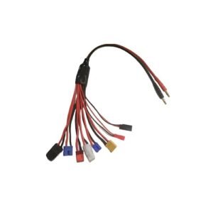 Hengfuntong Elec 8 in 1 RC Multi Charger Leads Battery Adapter for Ultra T Deans Tamiya Futaba JR JST BEC TRX EC2 EC3 XT60 with 14awg 16awg 22awg 350mm Wire