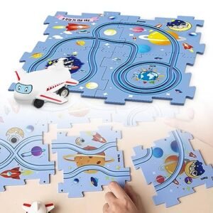DIY Assembling Electric Trolley Kit Building RC Car from Scratch STEM Educational Toy for Kids Ages 3-5 Space Theme 5 PCS