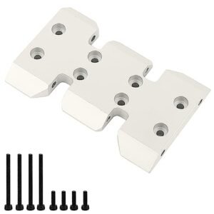 ZXYRC Aluminum LCG Metal Skid Plate for 1/10 RC Crawler Axial SCX10 I II III Capra DIY Upgrade Part Enhances RC Plane Center of Gravity Calculator Accuracy Silver