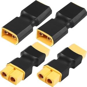 DKARDU XT60 Male to Male Connector Adapter, Female to Female Coupler for RC LiPo Battery Charger Drone Car, XT60 Plug Jack No Wire Conversion, 4 Pcs