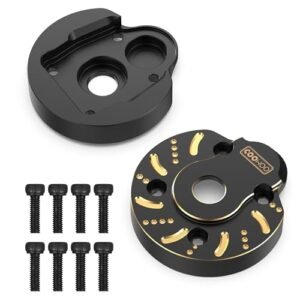 COOWOO RC Outer Portal Covers Upgrade Parts for 1/10 SCX10 III RC Trucks Set of 2 Precision CNC Machined Enhanced Stability and Improved Traction 3 32oz images of rc trucks