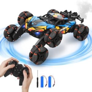 MOFOKEAY RC Cars 6WD Drift Stunt with Custom Bodies Remote Control Car for Boys Age 6 12 360 Rotating Spray Car