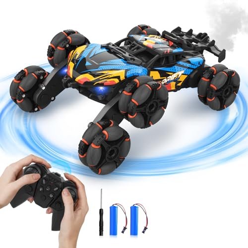 MOFOKEAY RC Cars 6WD Drift Stunt with Custom Bodies Remote Control Car for Boys Age 6 12 360 Rotating Spray Car