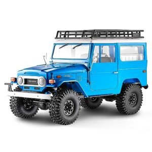 BEEZRC FMS 1/10 RC Crawler FJ40 Toyota Licensed RS 4WD 2.4G Model Rc Car with RC Toyota Truck Body for Adults Blue FMS11035RSBU