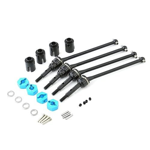 Heavy Duty 1/10 RC Wheels and Tyres Compatible with Traxxas Slash 4X4 Rustler VXL 4x4 Stampede VXL 4x4 Upgraded Drive Shaft Front and Rear CVD Driveshaft