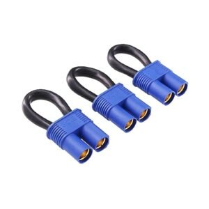 rflaueo 3pcs Female Losi EC8 Jumper Shorting Plug 8awg Battery Eliminator Adapter SCT(E111-3)