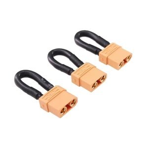 Rflaueo 3pcs XT90 Female Loop Connector Shorting Plug 10awg Battery Eliminator Adapter