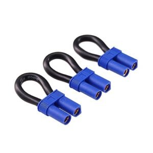 Rflaueo 3pcs Female Losi EC5 Jumper Shorting Plug 10awg Battery Eliminator Adapter SCT E113 3 Nest Rh Rc Jumper