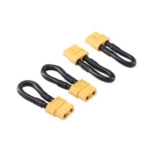 rflaueo 4pcs Loop Connector XT60 Female Jumper Shorting Plug 12awg Battery Eliminator Adapter SCT(E114-4)