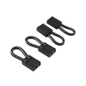 Rflaueo 4pcs TRX Female Jumper Shorting Plug Loop Connector 12awg Battery Eliminator Adapter SCT E116 4