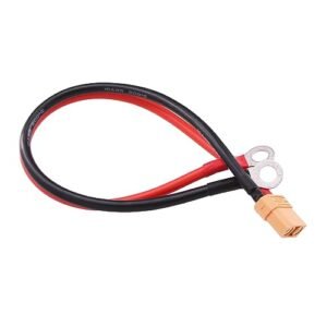 rflaueo 1pc XT90 to O Ring Terminal Cable XT90 Female to M8 O Ring Eyelet Terminal Plug Connector with 12inch 10awg Silicone Wire for RC Lipo Battery FPV Racing Drone Does Big O Tires Take RC Willey Cards