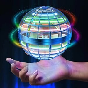 New Bright RC Hot Wheels Monster Trucks 360 Rotating Hover Mini Drone Led Flying Orb Ball Toy Blue