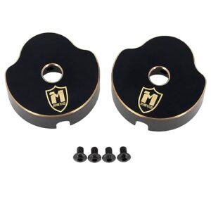 MEUS Racing SCX10 Pro Black Brass Counterweight Rear Axle Tube Cap 106g pcs for Axial 1/10 SCX10 PRO Upgrades Perfect for RC Crawler Tube Chassis Plans