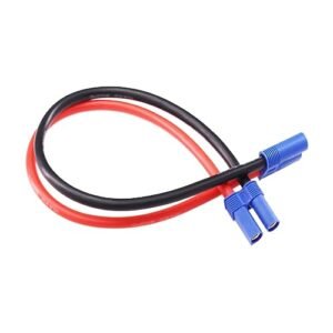 rflaueo 1pc EC5 Male to EC5 Female Connector Adapter Wire with 10awg 12inch/30cm RC Extension Cable Lead for RC Airplane Battery Charger(E152-1)