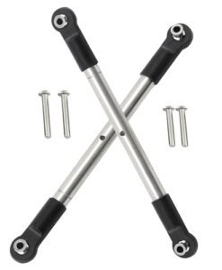 Rcarmumb Stainless Steel 304 Front RC Steering Turnbuckles Upgrade Part for 1/10 WideMaxx V2 89086 4 Body RC 1/10 4pcs