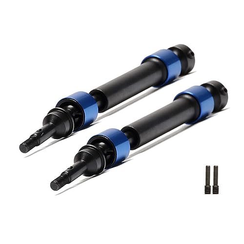 JOYSOG RC Drive Shaft Steel Splined Front Rear CVD Drive Shaft for Traxxas E Revo Summit Revo 3.3 E MAXX RC Truck Telescopic CVD Driveshafts Axles Parts 2pcs