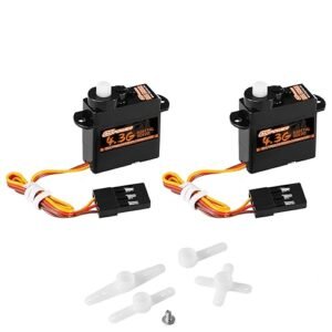 DSPOWER 2PCS 4.3G Mini Servo Motor for Micro RC Airplane Plans and RC Models