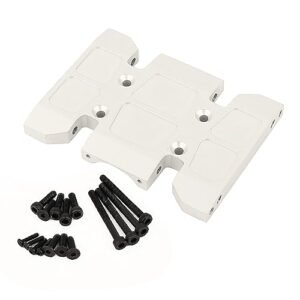 RZXYL Aluminum Alloy Gearbox Skid Plate Transmission Mount for Axial SCX10 PRO 1 10 RC Crawler Custom Painted RC Crawler Bodies Upgrade Part AXI231051 Silver
