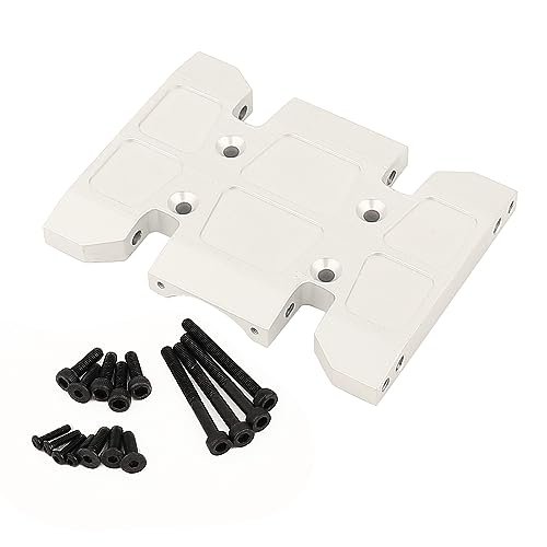 RZXYL Aluminum Alloy Gearbox Skid Plate Transmission Mount for Axial SCX10 PRO 1 10 RC Crawler Custom Painted RC Crawler Bodies Upgrade Part AXI231051 Silver