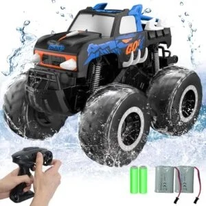 STEMTRON RC Amphibious Truck 2.4 GHz 1:16 Scale All Terrain Waterproof Remote Control Car for Boys