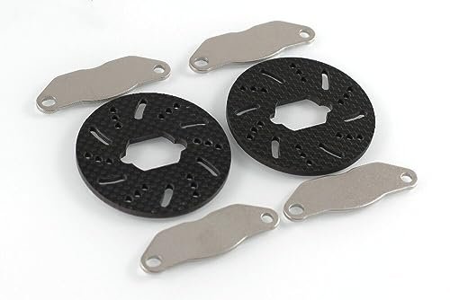 GTBRacing LOSI 5ive T RC Truck Stainless Steel Brake Pad and Carbon Fiber Rotor Brake Disc Set