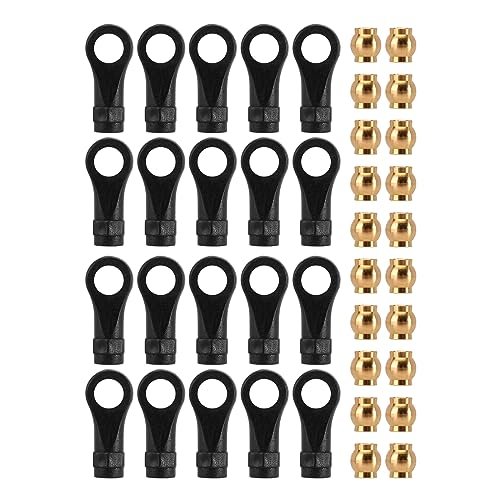 INJORA 20Pcs Plastic Rod Ends with Brass Link Balls for TRX4M Upgrade 1/18 RC Shocks Crawler