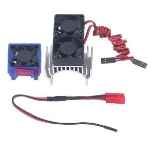 Panther RC Car Silver RC Heat Sink Fan Motor Fan Set for Traxxas Slash 4x4 VXL 1/10 Scale