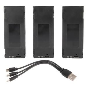Bewinner 3PCS 3.7V 2600mAh LiPo Battery Rechargeable Quadcopter Drone Lithium Batter for E88max E99max P8 a15 Mini Drone Battery Spare Parts