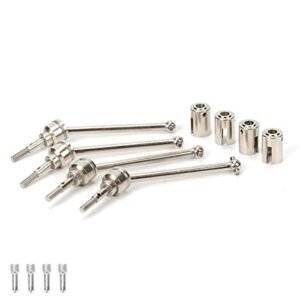 RCAWD 4X Hard Steel Front Rear CVD Drive Shaft Upgrade for 1/10 Traxxas Maxx