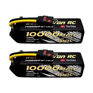CNHL 10000mAh 4s Lipo Battery 100C 14.8V Soft Case with QS8 Connector for RC Truck 3D Print Files and Racing Models 2 Packs