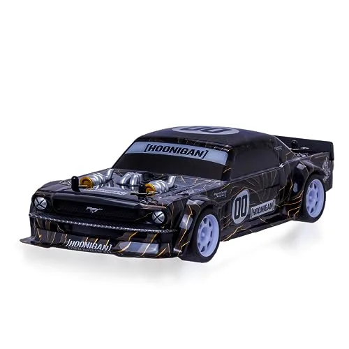 Flybar Hoonigan Mustang RC Car with Mustang Body 3.7V USB Rechargeable 2.4 GHz Remote Control 1/16 Scale 6 Mph Speed 150 ft Range