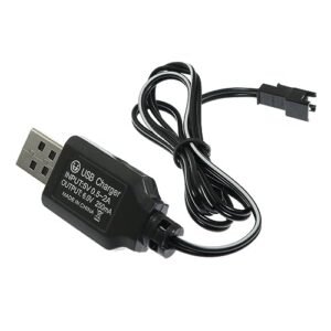 Maxmoral 6V 250mA USB Charger Power Adapter Cable for Tyco RC 6V Battery and 6V 700mAh Ni cd Battery Packs 60cm Length
