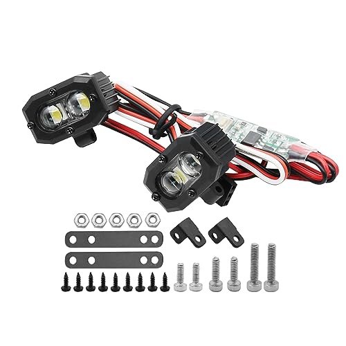Cows Chasing RC Car LED Headlight Spotlight for 1/10 Scale Axial TRX4 TRX6 SCX10 III AXI03007 Wraith YK4082 Models with Remote Control