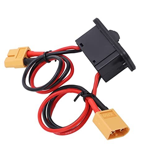 HobbyPro Large Scale RC Airplane Wheels Durable 18AWG Heavy Duty On Off Switch with XT60 Plug for Enhanced Performance