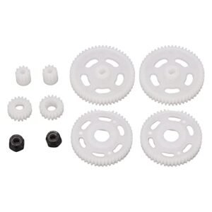 ZLXHDL RC Motor Gear Set,8pcs Plastic Rc Car Gears Lightweight Small Pulley Gears Rc Motor Pinion Gear Set Rc Accessories Compatible for Scx24 1/24