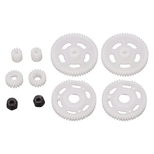 ZLXHDL RC Motor Gear Set,8pcs Plastic Rc Car Gears Lightweight Small Pulley Gears Rc Motor Pinion Gear Set Rc Accessories Compatible for Scx24 1/24
