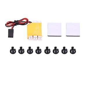 ZLXHDL 8PCS RC LED Light Kit for RC Wing Build Airplane Helicopter with 23.6in Cable Flashing Landing Gear Wing Lights