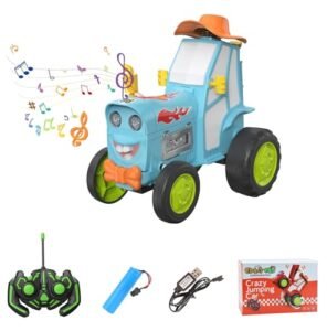 GoolRC Crazy RC Plane Stunts Toy Remote Control Car with Music Lights Rechargeable Battery for Kids Boys Girls Ages 4 12 Blue