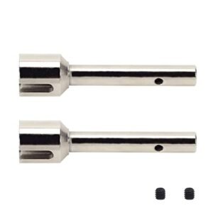 RCAWD Super Swamper RC Truck Tires 2X 45 Steel Rear Stub Axle 16X65mm for 1 6 Losi Super Baja Rey Rock Rey Upgrade Parts