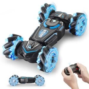 XSpeed Diecast RC Cars 360 Rotating 4WD Stunt Car with 2.4Ghz Remote Control for Boys Ages 4 11 Blue