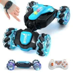 Fanfantoey Gesture Sensing Rc Stunt Car Best Rc Car Fuel Remote Control Car 2.4ghz 4wd 360 Degree Rotating Transform with Lights Music