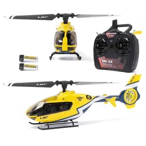 Ssccgym Giant Scale RC Heli Micro Remote Control Helicopter EC 135 Model 1 68 Scale 6 Axis Gyro Height Hold Hover Double Battery RTF