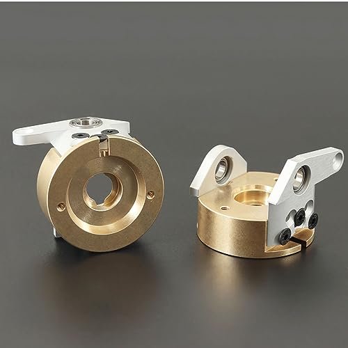 RXZIXYL 2pcs Heavy Duty Brass Counter Weight AR60 Axle Steering Knuckles for 1/10 RC Crawler Axial Wraith Spawn RR10 Bomber Upgrade Part