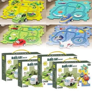 SkyHigh DIY RC Airplane Building Board Set 2023 New Puzzle Track Play with Battery Powered Vehicles for Kids Ages 3 Plus 5PCS 4 Set Mix