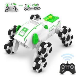 New Bright RC Ram Truck 8WD Stunt Remote Control Car with 360° Rotation Drift and LED Lights for Kids Age 6+