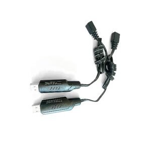AMORIL 2 Pack USB Charger Dean Style T Connector Compatible with Flyzone DHC 2 Beaver RC Plane